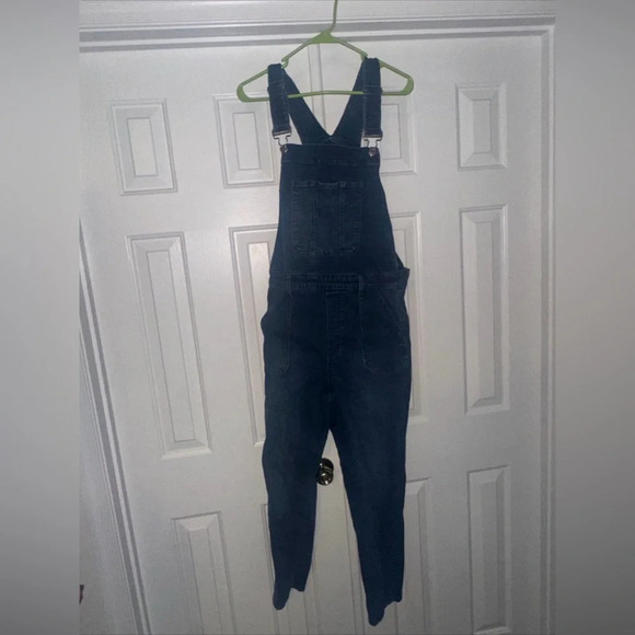 Gap Overall Bib Pockets Blue Jean Women's Large - Picture 1 of 7
